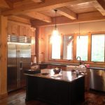 custom timber frame home interior