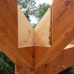 close up of timber frame