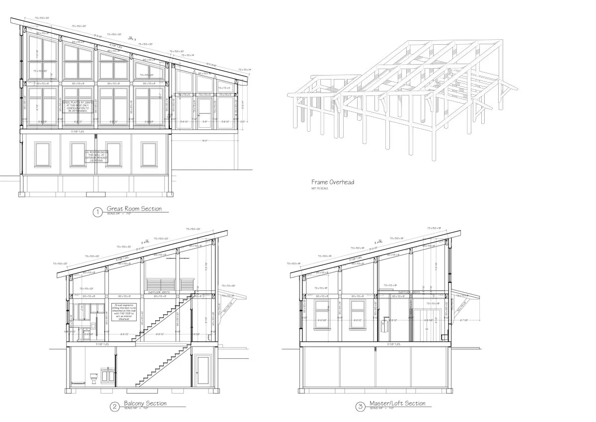 custom timber home blueprint