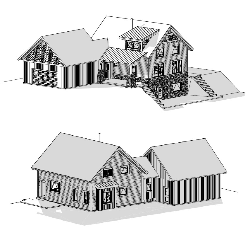 custom timber frame drawing