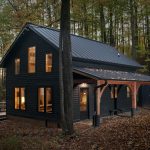 custom timber frame home exterior