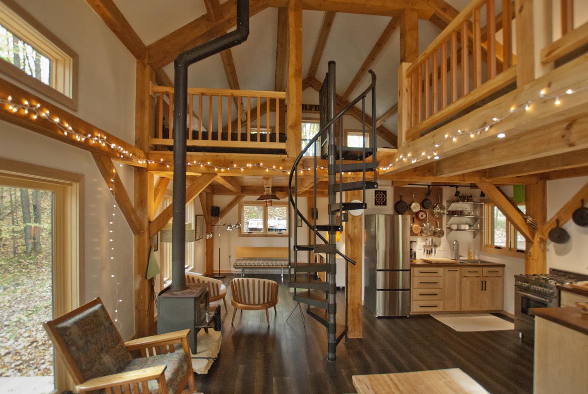 custom timber frame interior