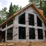 custom timber home exterior building process