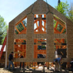custom timber home exterior building process