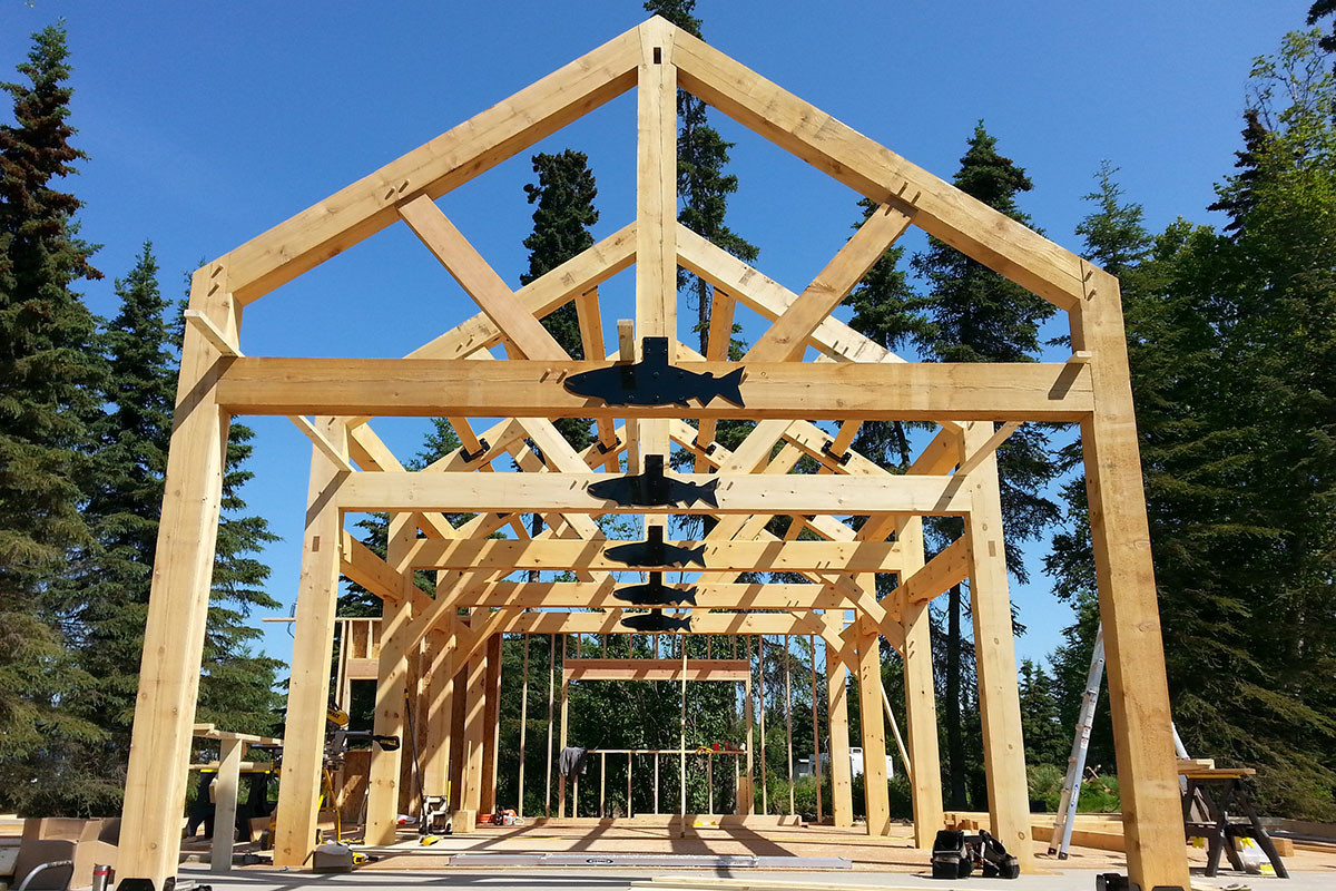 timber frame home trusses