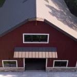 custom timber frame barn exterior