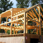 timber home under construction