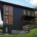 finished timber home exterior