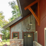 custom timber frame home exterior