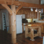 timber home kitchen interior