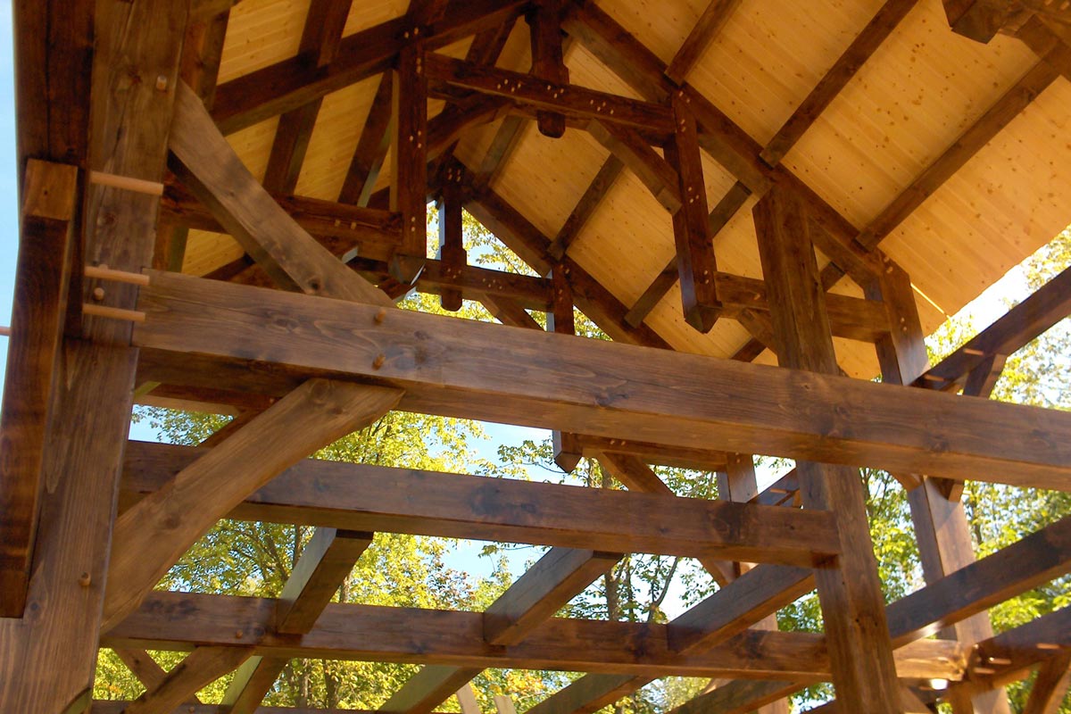 custom timber roof interior